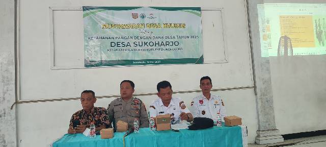 MUSYAWARAH DESA KHUSUS DI DESA SUKOHARJO